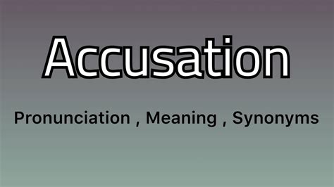 synonyms for falsely accused.
